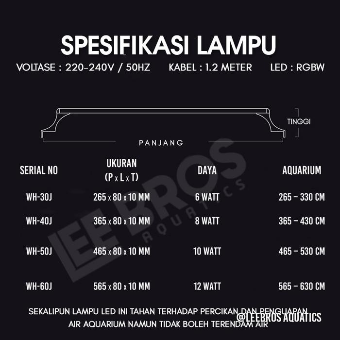 Lampu Aquarium Rgbw / Led Aquarium / Lampu Akuarium 30Cm 40Cm 60Cm