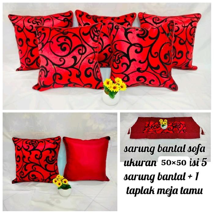 sarung bantal sofa 50x50/sarung bantal sofa set