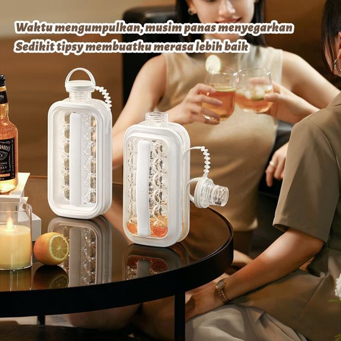 SALE Cetakan Es Batu Bola Es Artefak Pembuat Es Kantong Penyimpanan Es Lipat Pembuat Es Cangkir