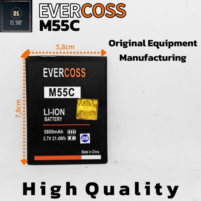 Mutu- Baterai Hp Evercoss M55C Batre Cross M55 Ori Batrai Evecross Original