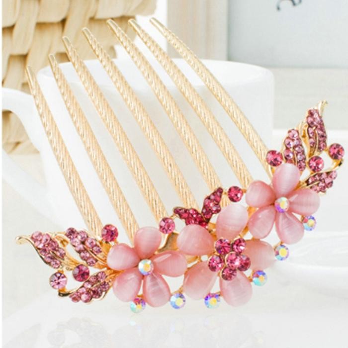 HOT PROMO SIRKAM RAMBUT WANITA PREMIUM / SIRKAM RAMBUT KOREA MOTIF BUNGA / FLOWER SIRKAM RAMBUT GIGI