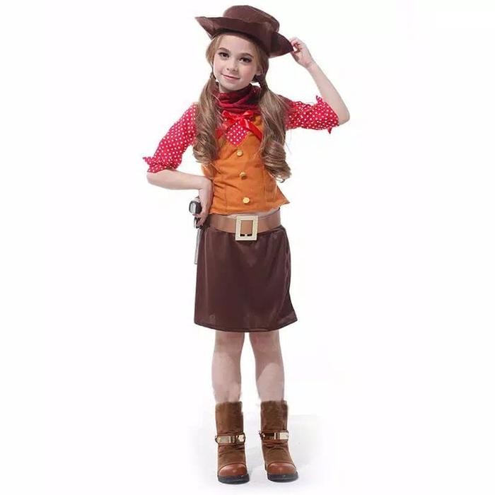 Kostum Anak Koboi /sewa kostum karakter anak Cowgirl