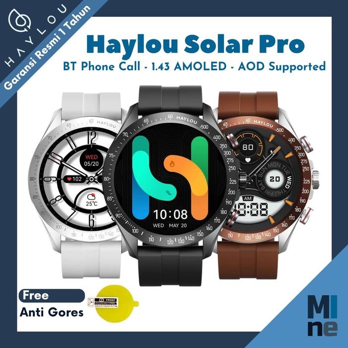 Siap- Haylou Solar Pro Smartwatch Bluetooth Call Aod Waterproof Original Amoled Display