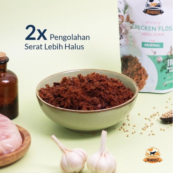 

Grandville Abon Sapi Original Spicy / Abon Non MSG / Crunchy Beef Floss 100g