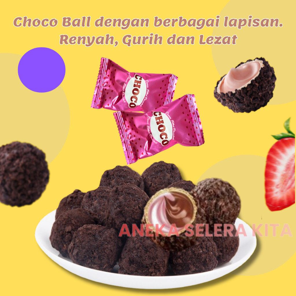 

Ailisha Golden Chocolate & Ailisha Cookie Coated Chocolate / Coklat Cookies Ball Aneka Rasa