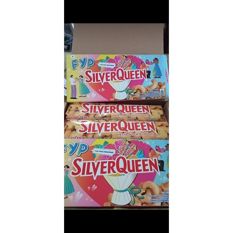 

SILVERQUEEN 55gr per box 5 pack isi 10pcs,. Expired: Februari 2026