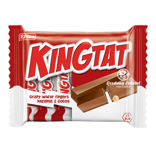 

ELVAN KINGTAT Chocolate Coklat Crispy Wafer Fingers Hazelnut & Cocoa Cokelat Turki 234g