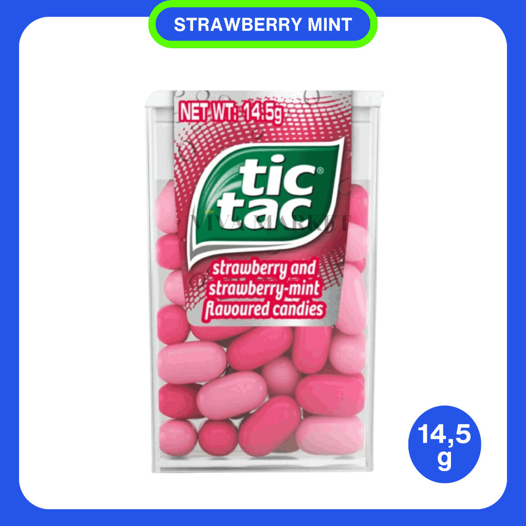 

Tic Tac Permen 14,5g. Permen Mint Rasa Orange Strawberry, Spearmint & Freshmint