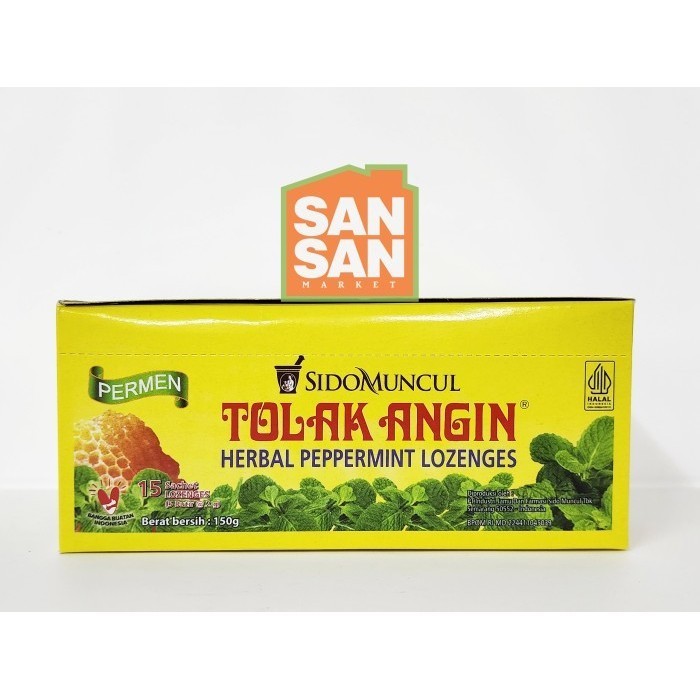 

Permen Tolak Angin 1 box = 15 sachet