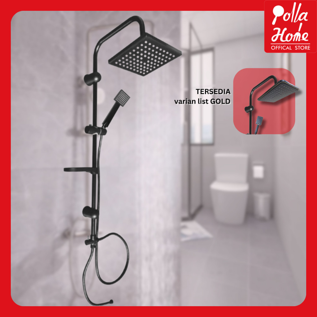 Ollahom Shower Kamar Mandi 1 Set + Kran Cabang/Shower Mandi Set Stainless/Mandi Shower Set Full