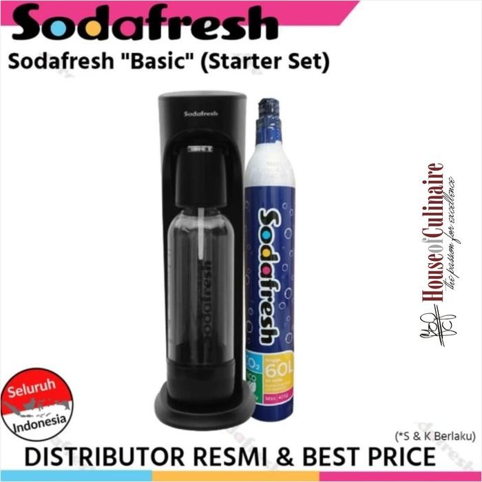 SODA FRESH SODA MAKER - STARTER SET - BLACK DRINKMATE STYLE