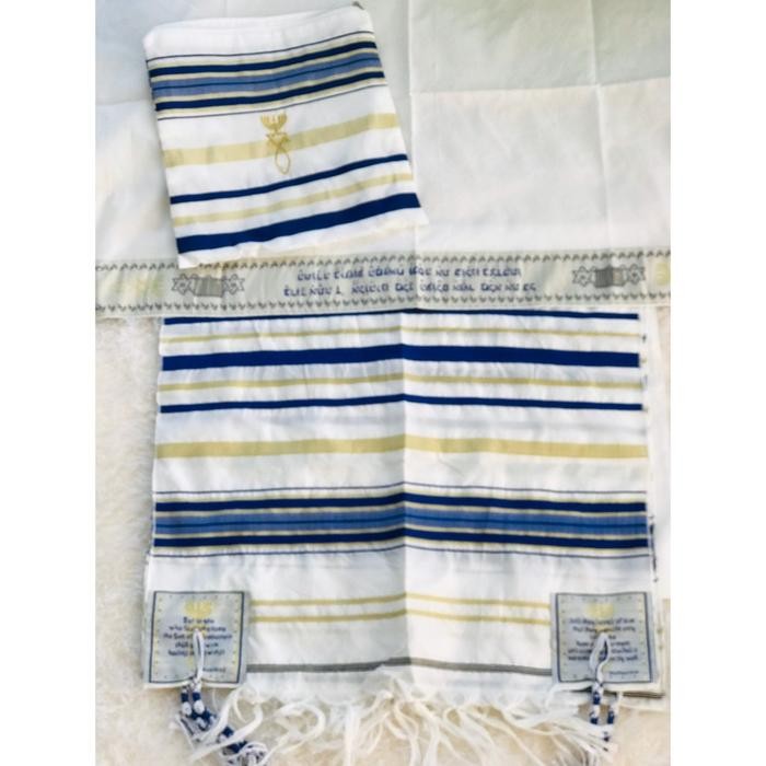 

MESSIANIC JEWISH TALLIT PRAYER SHAWL TALIT AND TALIS BAG