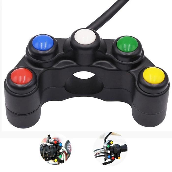 Sukkiystrore Saklar Motor Model Domino 5 Tombol Universal / Saklar Kanan Dan Kiri Domino Saklar 5