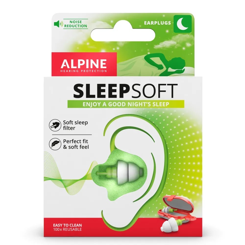 BEST Alpine Sleepsoft anti-noise sleep soundproofed earplugs noise cancelling silicone Ear Plugs for