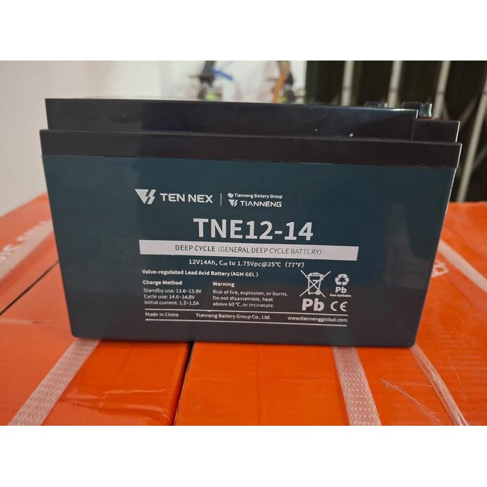 Aki Selis Tianneng 12V 14Ah Tian Neng Aki Sepeda Listrik 12V 14Ah Battery Evb Tianneng 14Ah 12V