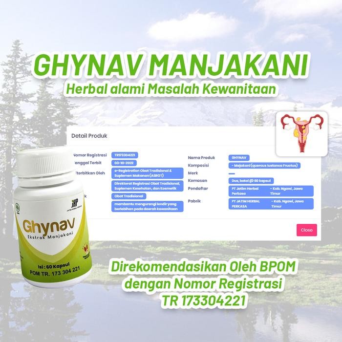FREE ONGKIR Suplemen Herbal Ghynav 60 Kapsul - Bersertifikat BPOM ORI ZU773