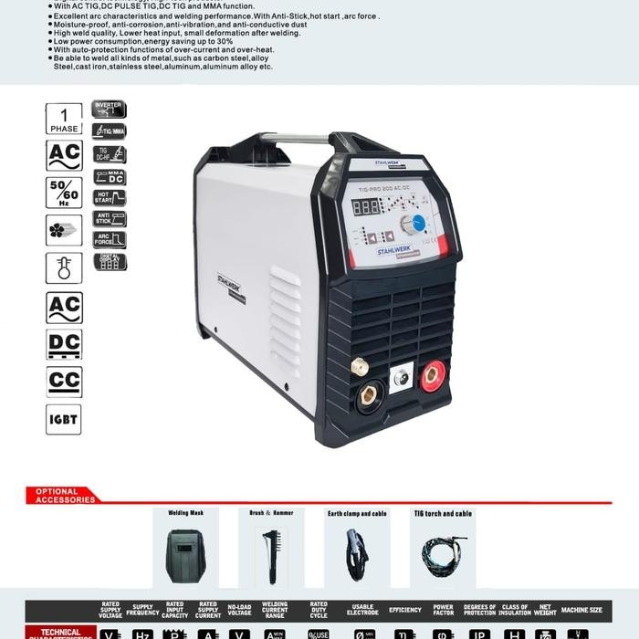 Gercep Acdc Tig 200 Pulse Tig Pro 200 + Spot Welding Stahlwerk