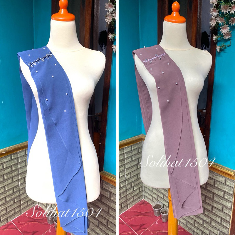 Selendang kebaya susun/selendang layer/selendang polos