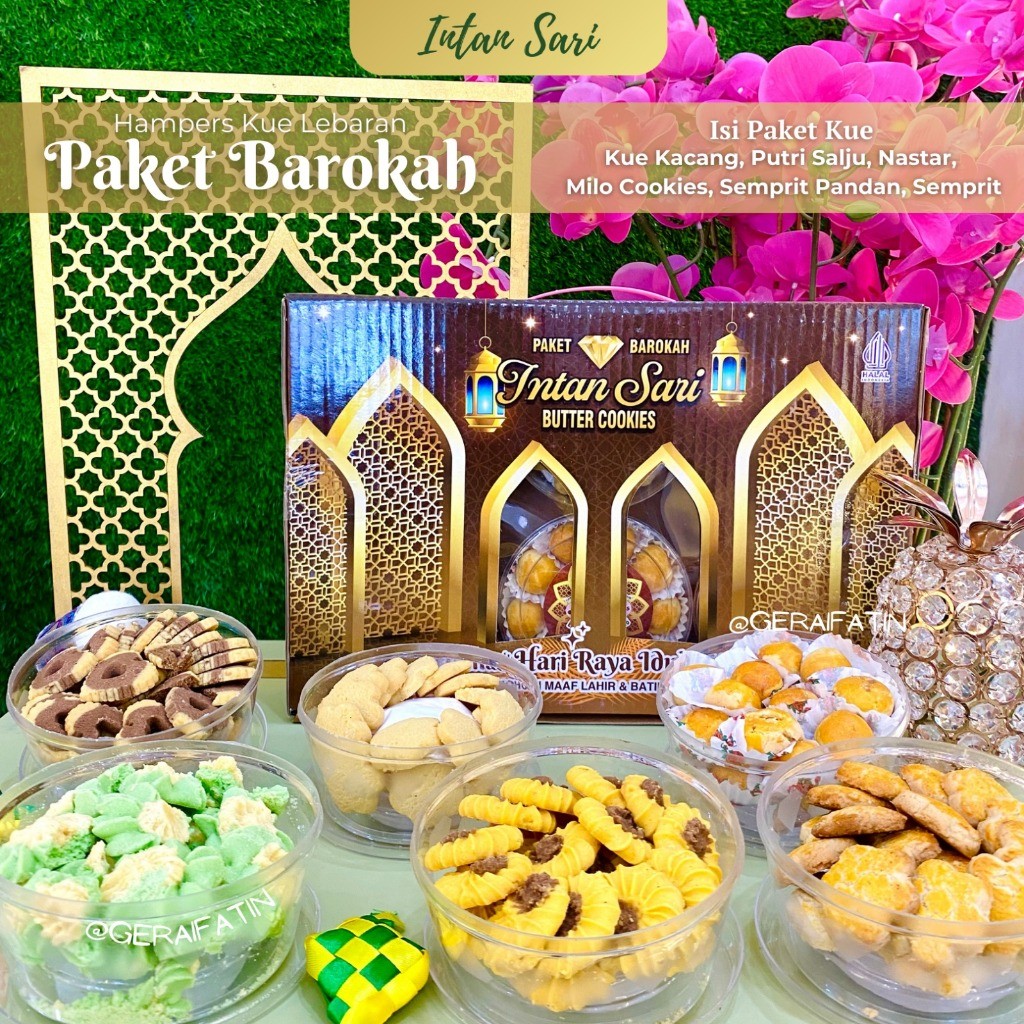 

hot deals gerai fatin!! ovina parsel ramadhan kue kering paket makmur hampers idul fitri / paket kue