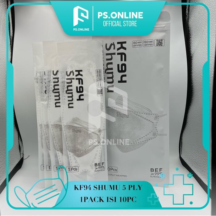 Masker KF94 Shumu INDIVIDUAL PACK 5Ply Kemenkes KF 94 Isi 10 pcs 5 Ply