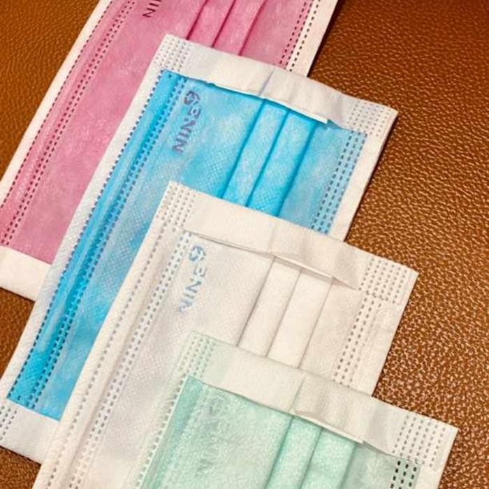 masker 3ply medis tali lebar merk NINE