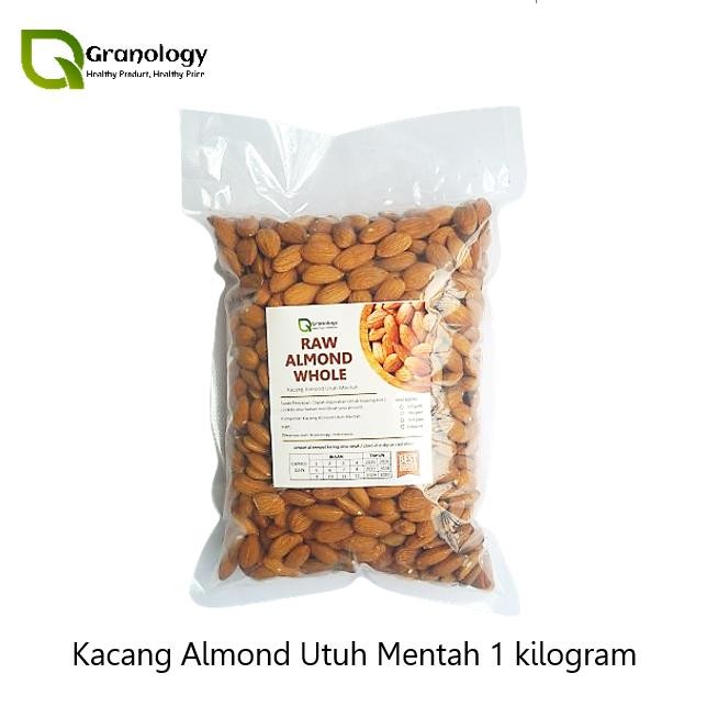 

Kacang Almond Whole Mentah / Raw Almond Whole - 1 kg