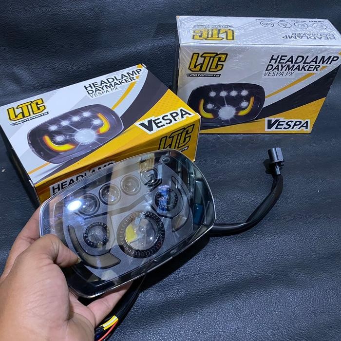 Headlamp daymaker vespa px ps exclusive spartan model import Scarlett