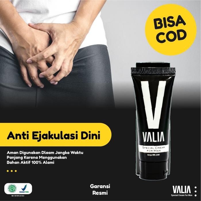 STOK TERBATAS Valia Cream 100% Original Herbal Oles Aman & BPOM - Obat Tahan Lama JJ976
