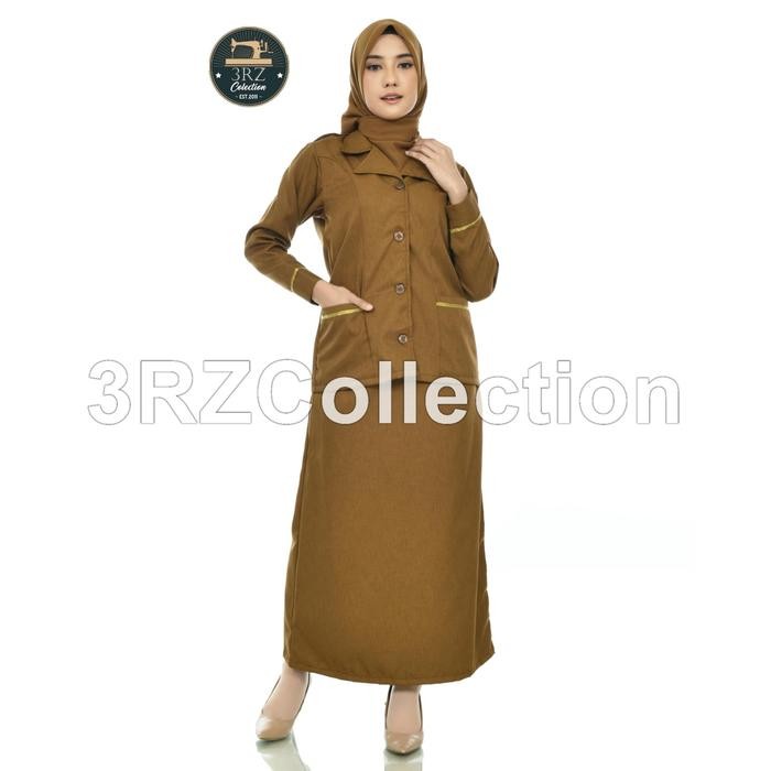 TERMURAH Seragam PNS Wanita Baju Dinas Pemda Wanita Seragam Khaki Tua Keki Muda READY STOCK
