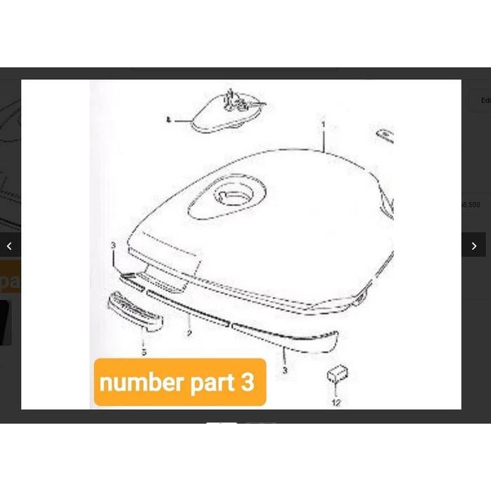 PREMIUM karet tangki suzuki rgr 150 HIGH QUALITY set kiri kanan