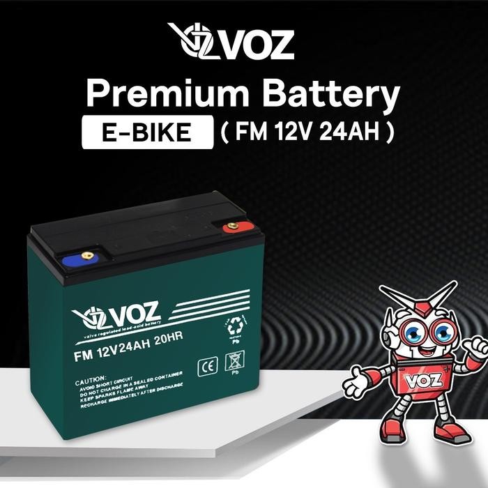 Voz 12V 24Ah - Aki Kering E-Bike Aki Sepeda Listrik