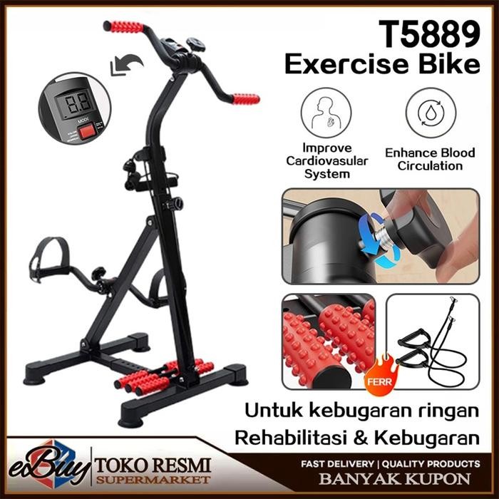 Sepeda Statis-Alat Terapi Stroke Kaki Dan Tangan Olahraga Gym Fitness / Sepeda Statis Fitness