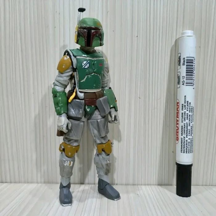 mainan action figure starwars boba fett black series tinggi sekitar 6