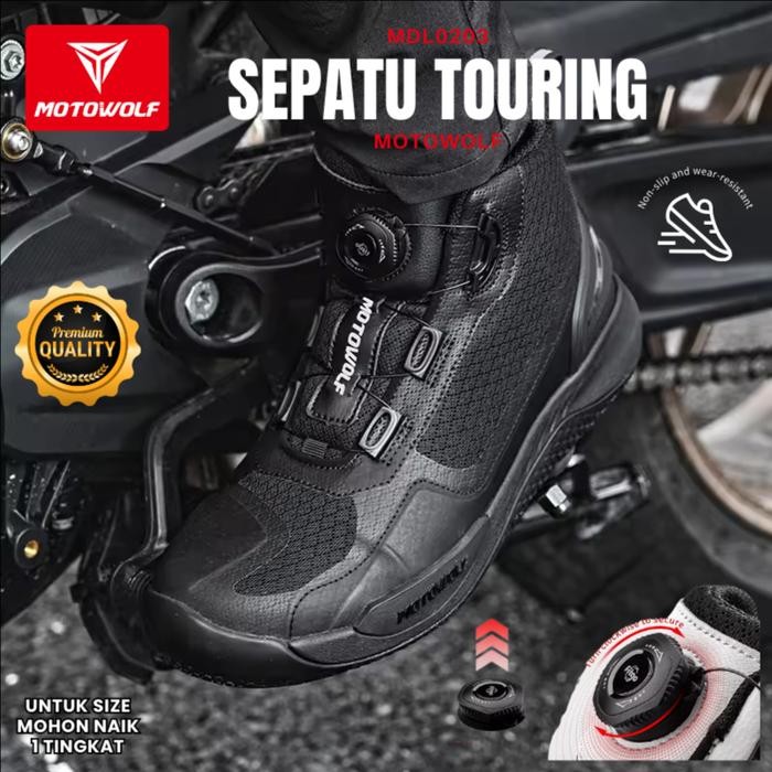 Sepatu Motor Touring Motowolf Boots Adventure Touring Sunmori Premium