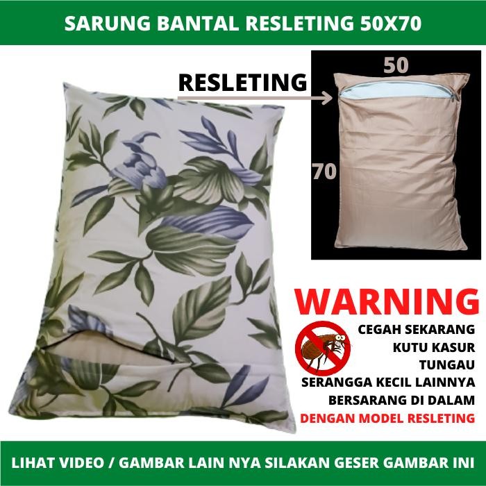 New Sarung Bantal Resleting SARUNG BANTAL SARUNG BANTAL UK.50X70