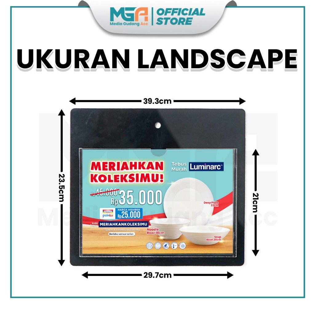 

Akrilik Pocket A4 2mm Hitam / Tempat Poster Tempel Dinding Akrilik - Sn Holder untuk Display Poster