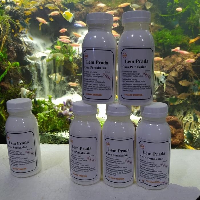 (100grm) Lem Adhesive lem perekat foil prada gold silver lem gilding *