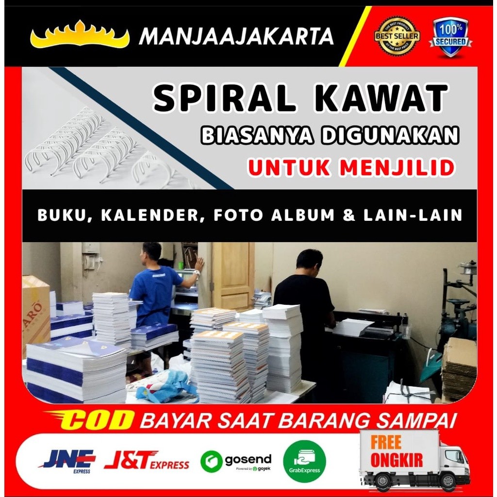 

Kawat Spiral A4 7/16 putih Spiral Kawat 7 per 16 putih A4 Ring Kawat 7 Kawat Spiral Ring Kawat Jilid