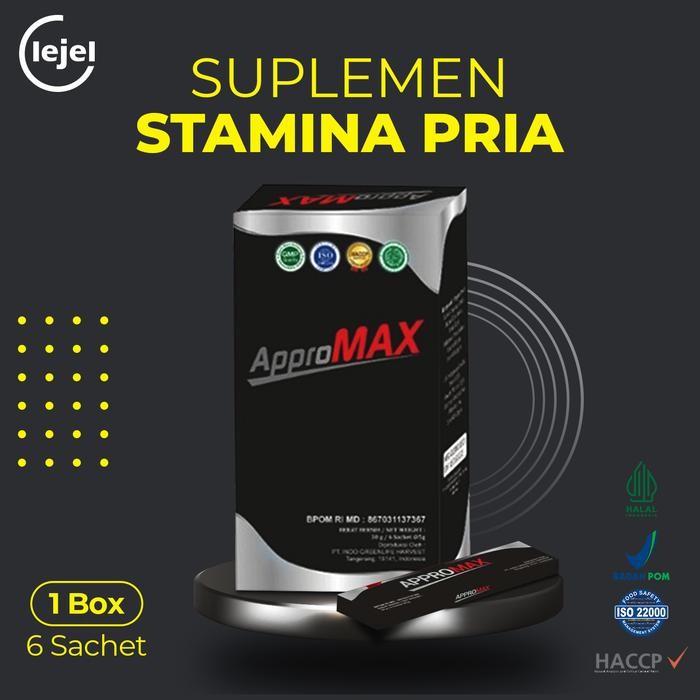 terjaminDiKita- APPROMAX Suplemen Penambah Stamina&Energi 1 Box - Lejel Home Shopping