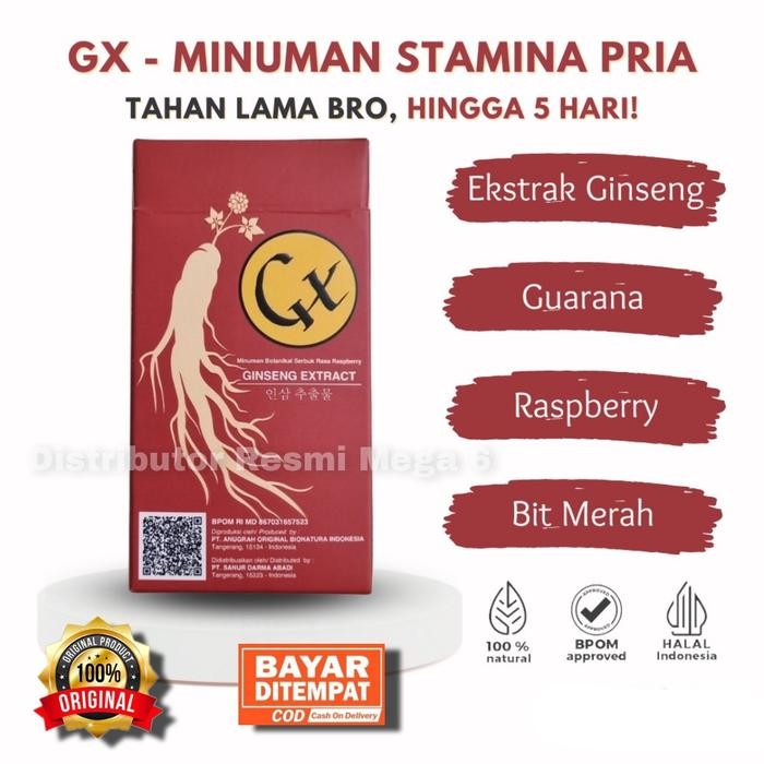 terjaminDiKita- GX Minuman Serbuk Ekstrak Ginseng / Penambah Stamina Tahan Lama Pria