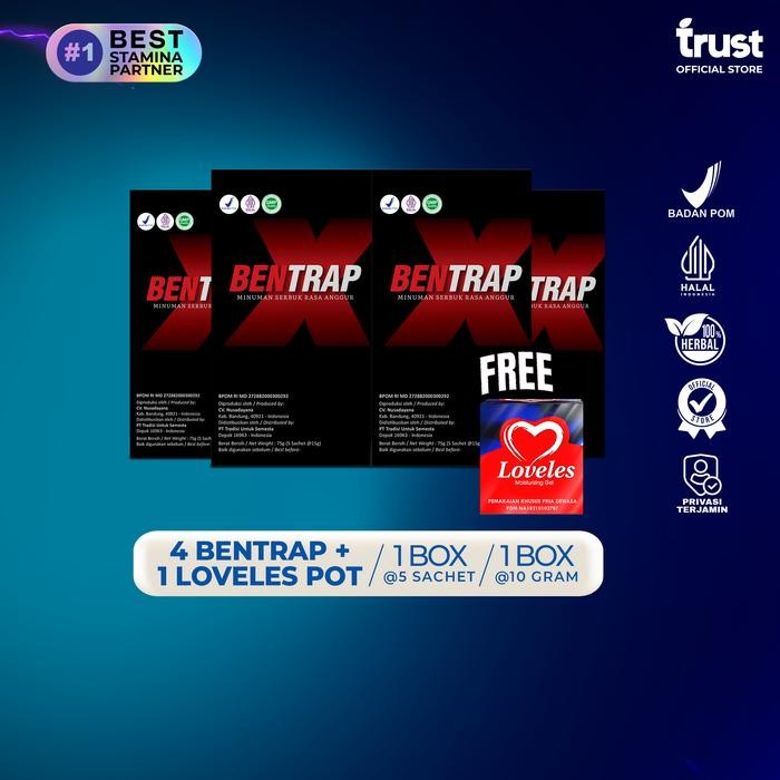 terjaminDiKita- Bentrap 4 Box Package [FREE Loveles Pot]