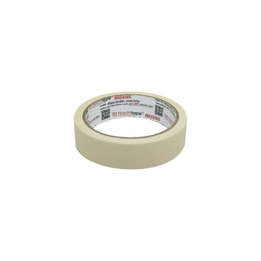 

Lakban Kertas Masking Tape Nachi 0.5 Inch 12mm, 1 inch 24mm, 2 inch 48mm 20 Yard - Dus