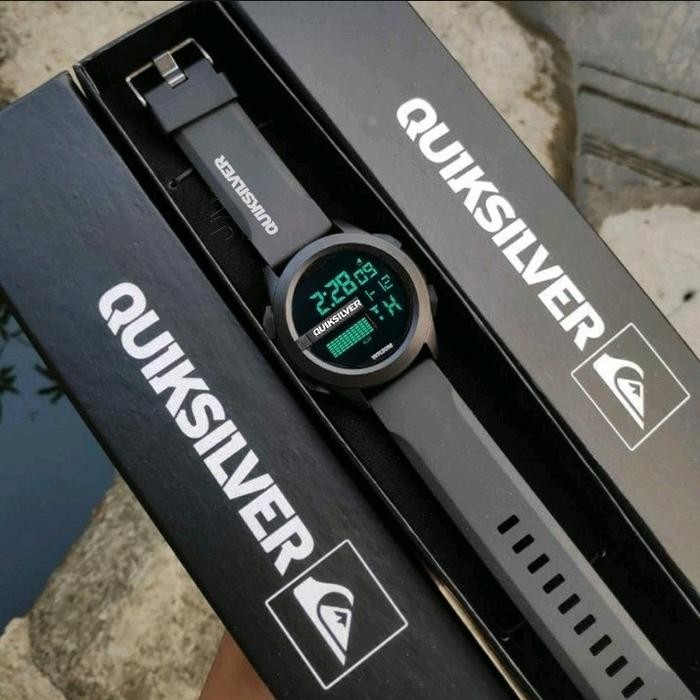 Jam Tangan Anak Pria Dan Wanita Quiksilver Original Digital Strap Rubber Fashion Terkini Free Box