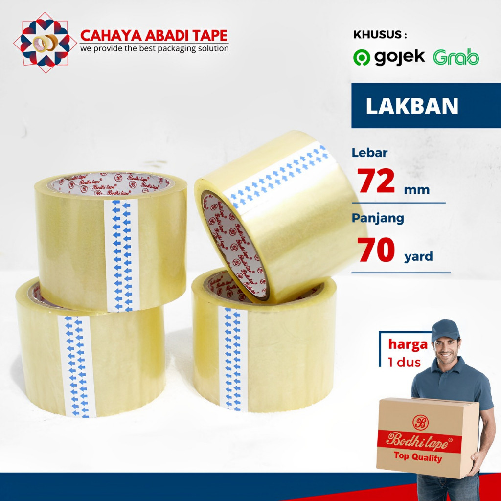 

LAKBAN 3INCH/72MM X 70YARD PER DUS KHUSUS /