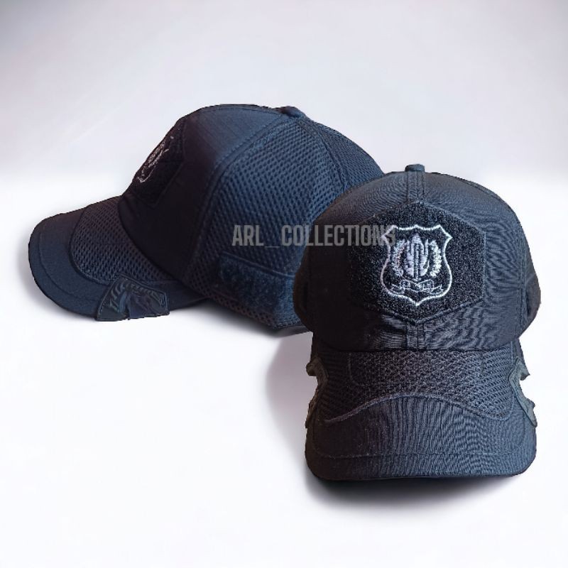 topi tactical coak security satpam bordir combinasi hitam baseball caps velcro ripstop double mess