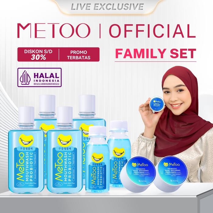 MeToo Family Set / Teeth Whitening Powder+ Mouthwash