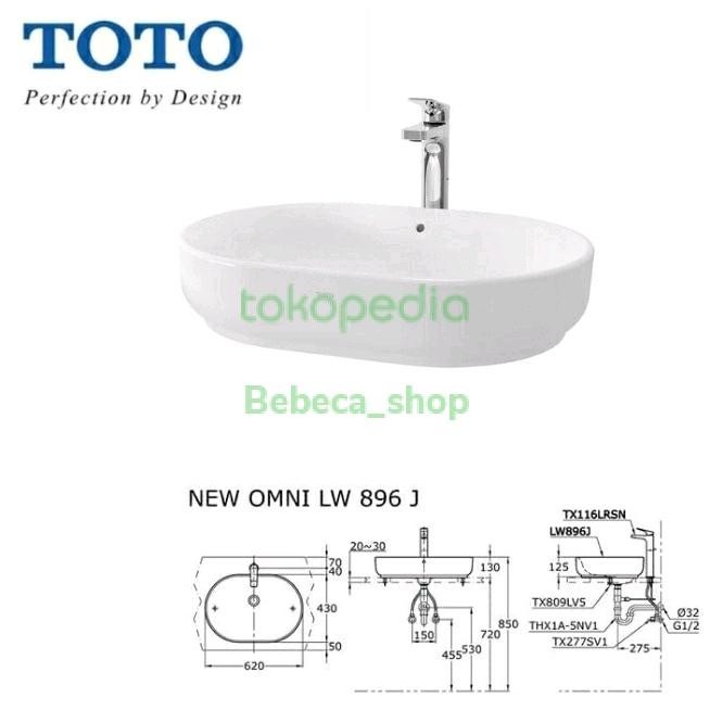 TOP WASTAFEL TOTO OMNI LW 896 J PUTIH -
