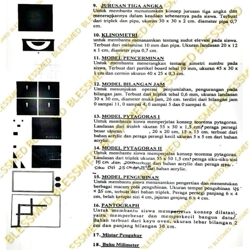 

Kit Matematika SMP/Alat Peraga Matematika SMP