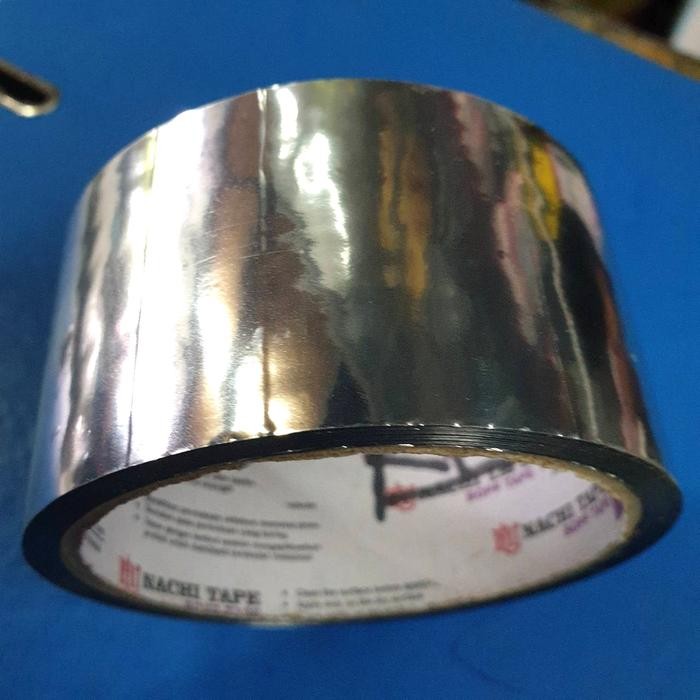 ISOLASI AC ALUMINIUM / PEMBALUT LAKBAN LEM FOIL SILVER DUCT TAPE