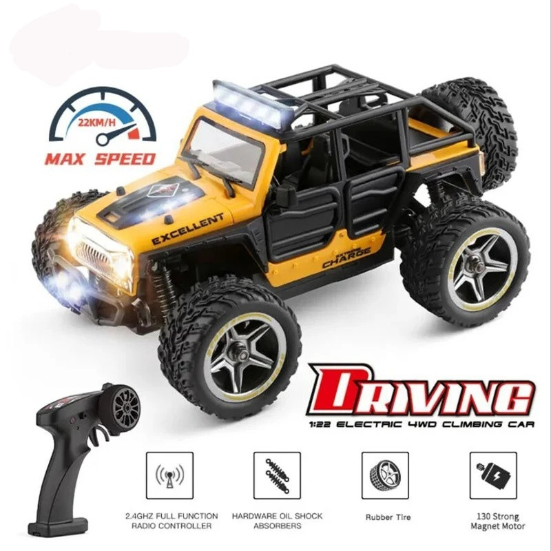 2025 New Wltoys 2.4G Mini Rc Car 2Wd Off-Road Vehicle Model With Light Remote Control Mechanical